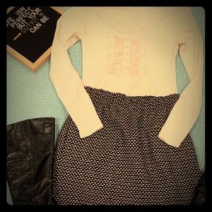 J. Crew black & white skirt with pockets- NWT!